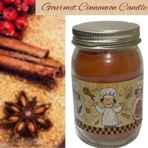 Hand Crafted Candle Jar Gourmet Cinnamon Luxury Scented Chic Cottage Home Decor